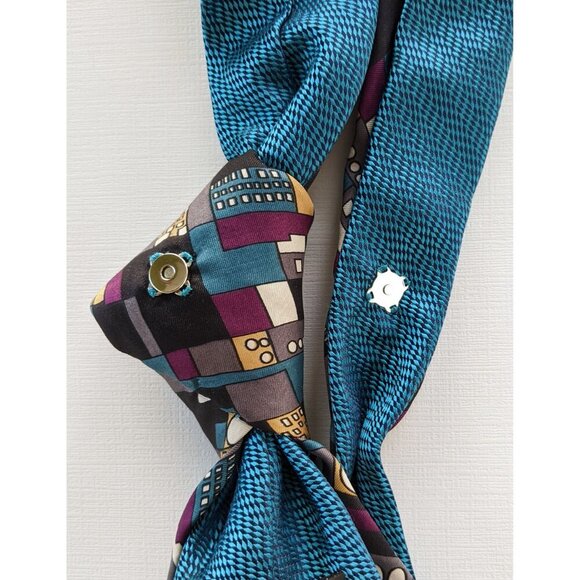 Ogsplosh Women's Turquoise Double Tie Handcrafted NEW - Picture 2 of 6